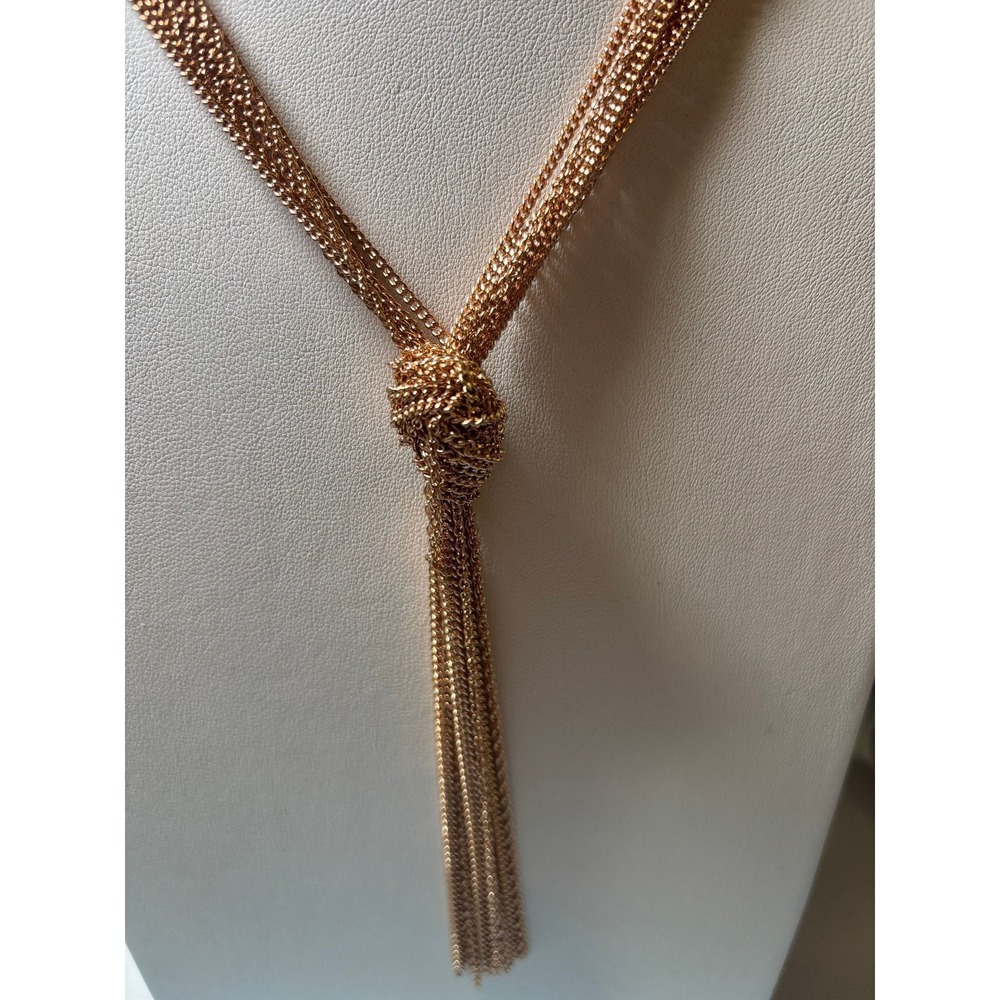 #15. Rose gold-tone multi-strand chain Necklace - Picture 2 of 7